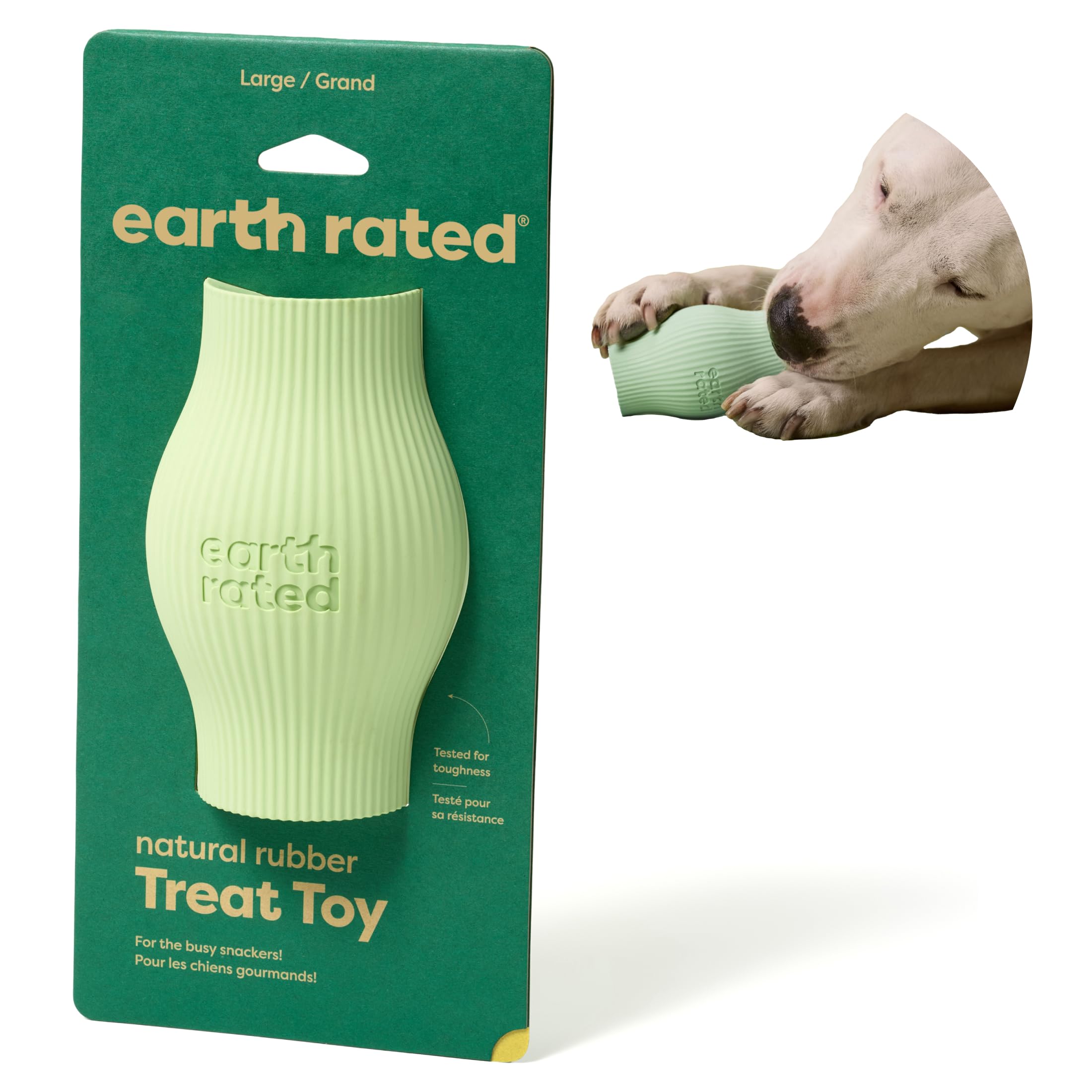 Earth Rated Leckerlihalter Gross – Interaktives Hundespielzeug aus Naturgummi für mentale Stimulation