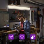 Viugreum 2er Set 40W LED-Feuchtraumleuchte 115cm IP65 – 4800lm Neutralweiss für Werkstatt & Bad – Bild 3