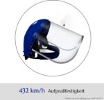 Blue Eagle Gesichtsschutzschild B1BL+FC48 – Polycarbonat-Visier mit Ersatz – Bild 5