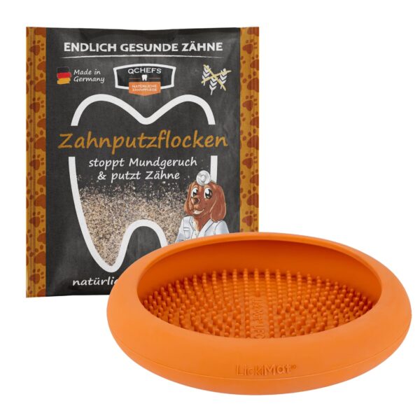 QCHEFS UFO Leckmatte Hund – Zahnpflege & Beruhigung mit Slow-Feeder Funktion