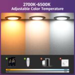 YindaLux 4er LED Einbaustrahler RGB mit App & Fernbedienung – Dimmbar, IP44, 500lm für Badezimmer – Bild 5