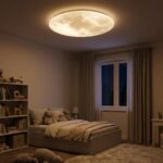 Proventa LED Mondlampe Ø 60cm – 30W dimmbar, 3000–5500K, Fernbedienung & Nachtlicht