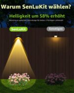 SenluKit Solar-Zaunleuchten mit LED-Spotlinse – 7 Modi & RGB für Garten & Terrasse – Bild 2