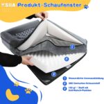 KSIIA Orthopädisches Hundesofa Mittelgross 91x68cm – Ergonomisches Hundebett mit Noppenschaum & Waschbar – Bild 4