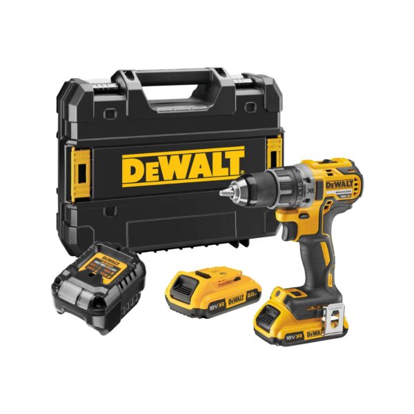 DEWALT XR 18V Akku-Bohrschrauber mit Bürstenlosem Motor – 70Nm, Kompakt & Set mit 2 Akkus