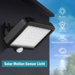 MPJ 2er Set Solar-Wandleuchte mit 56 LED & Bewegungsmelder – IP65 Gartenbeleuchtung – Bild 5