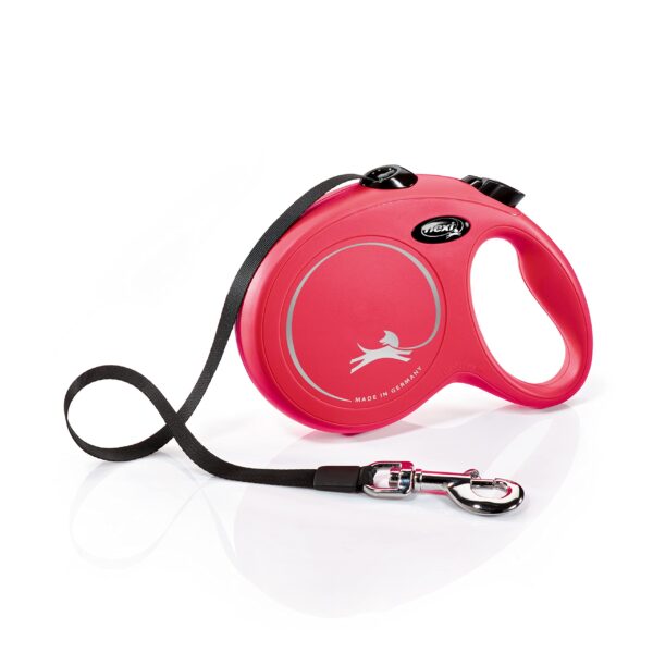 flexi Classic L Hundeleine 8m Gurt – Ausziehbare Roll-Leine für Hunde bis 50 kg