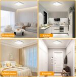 Ouyulong LED-Deckenleuchte 18W Neutralweiss – 1620 Lumen Quadratisch Ø23cm (4er-Set) – Bild 5