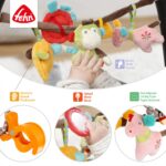 Fehn Kinderwagenkette Safari – Babyspielzeug mit Rassel, Quietsche & Spiegel – Bild 3