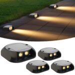 Quntis Solar Bodenleuchten 4er Set – IP65 Wegeleuchten Warmweiss für Treppen & Garten