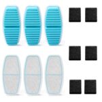 FOFNON Katzenbrunnen Filter Set 12er – 6 Filter + 6 Schaumstofffilter für sauberes Trinkwasser