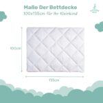 Babydecke 100x135 cm – Warme Kinderbettdecke mit Oeko-Tex Zertifikat für sicheren Schlaf – Bild 2