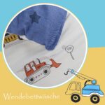 Kinderbettwäsche 100x135 cm Dinosaurier – 100% Baumwolle mit Reissverschluss – Bild 5