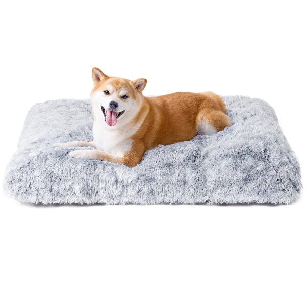 EHEYCIGA Hundebett 75x50cm mit Plüsch & rutschfester Unterseite – Waschbares Hundekissen für kleine Hunde