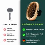 BUDDY BRUNO Hundebürste Langhaar mit Naturborsten – Entfilzungsbürste Made in Germany – Bild 2