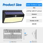 Peasur Solarleuchte mit Bewegungsmelder 368LED – IP65 Aussenleuchte für Garten & Terrasse, 2er Set – Bild 8