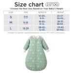 Duomiaomiao Baby Schlafsack 2,5 Tog mit abnehmbaren Ärmeln – Winterschlafsack aus 100% Baumwolle – Bild 6