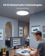 Combuh LED Deckenleuchte 48W – 4320 Lumen Flach Rund für 25-35 m² Kaltweiß – Bild 7