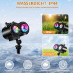 Laliled LED Projektor Weihnachten & Halloween – 24 Dias mit Wasserwellen-Effekt, IP44 wasserdicht – Bild 6
