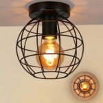 ZMH Deckenleuchte Vintage Industrial E27 – Retro Käfig Design für Flur & Küche