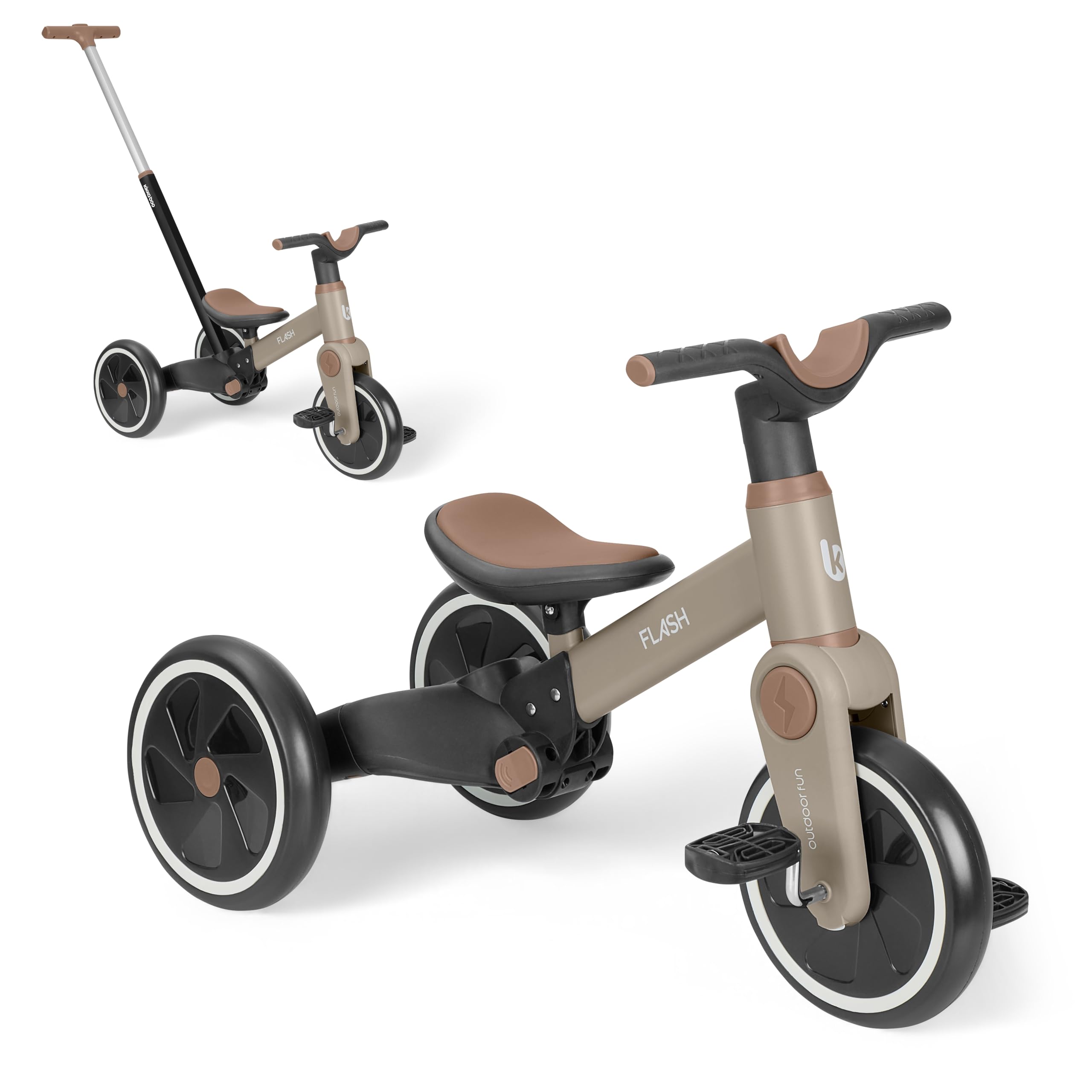 Kikka Boo Flash 5-in-1 Dreirad ab 18 Monaten – Mitwachsendes Laufrad & Fahrrad