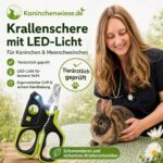 Kaninchenwiese Krallenschere mit LED-Licht – Edelstahl Nagelschere für Kaninchen & Meerschweinchen – Bild 4