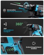 SEESII 18V Akku Bohrhammer 2.8J mit SDS Plus – 4-in-1 Schlagbohrmaschine für Beton & Renovierung – Bild 7