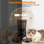 KATALICLAB Futterautomat 5L mit 2 Edelstahlnäpfen & Voice Recorder – Automatischer Futterspender für Katzen & Hunde – Bild 2