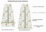 Chilsuessy Babyschlafsack 110cm mit Baumwolle – 2.5 Tog Ganzjahres Schlafsack verstellbar – Bild 2