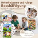 Mallie® Montessori Busy Board ab 1 Jahr – Motorikspielzeug mit Mal- & Rätselheft – Bild 3