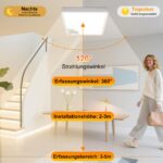2x AmazeFun LED-Deckenleuchte 18W mit Bewegungsmelder – 1800 Lumen für Flur & Keller – Bild 5