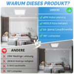 OTREN LED Deckenleuchte 30 cm 48W 4800lm – Wasserdichte Badlampe mit CRI85+ – Bild 3