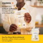 Medela Easy Pour 210 ml Muttermilchbeutel – Auslaufsicherer 100er Pack für sichere Lagerung – Bild 2