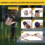Blakapoo Solar Gießkanne Lichterkette – LED Wasserfall Gartenlicht mit 90 warmweissen LEDs – Bild 2