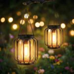 Kimuwote 2er-Set Hängesolarlampen – Retro-Laternen IP65 wasserdicht für Garten & Terrasse
