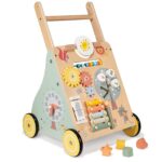 Itslife Baby Lauflernwagen Holz – Montessori Spielzeug mit Aktivitäten für Jungen & Mädchen