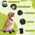 Faankiton 4er Hundeschuhe Grösse 6# – Wasserdichte Pfotenschuhe mit Reflektoren für mittlere & grosse Hunde – Bild 2