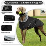 Hundemantel XL wasserdicht mit Fleecefutter – Winterjacke für grosse Hunde – Bild 3