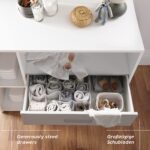 Infantastic® Wickelkommode mit Wickelauflage – 3 Schubladen & 3 Fächer für sichere Babypflege – Bild 7