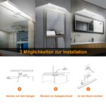 Karrong LED Spiegelleuchte 40cm mit Fernbedienung – Dimmbar 3 Farbtemperaturen IP44 – Bild 5