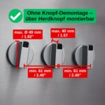 Herdknopf Kindersicherung Set für 6 Knöpfe – Herdschutz mit Backofentür Sicherung – Bild 5