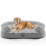 Gimars Orthopädisches Hundebett XL mit 28D Eierkarton-Schaum – Stützendes Hundesofa für grosse Hunde