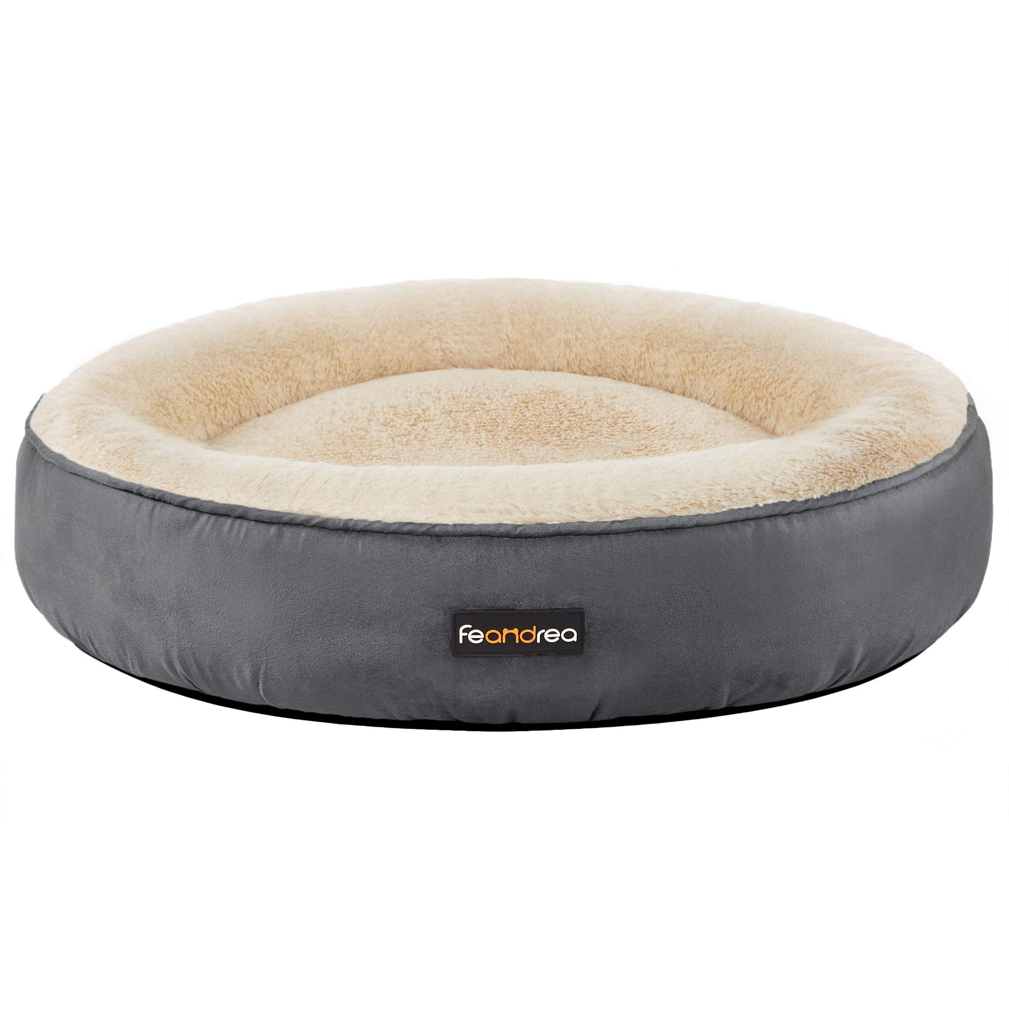 Feandrea Donut-Hundebett Ø 70 cm – Ergonomisches Katzenbett in Dunkelgrau