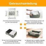 Zedelmaier Hundebett L 90×68cm Olivgrün – Ergonomisches Hundekorb mit abnehmbarem Bezug – Bild 9