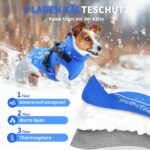 PcEoTllar Wasserdichte Hundejacke mit Geschirr – Reflektierender Wintermantel für kleine Hunde – Bild 3