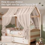 HOTUT Hausbett Himmel 62x270cm aus 100% Baumwolle Musselin – Betthimmel Set für Kinderbett – Bild 2