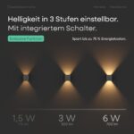 Scandinavian home Lysea LED Wandleuchte – IP65 Aussenleuchte mit einstellbarer Helligkeit – Bild 2