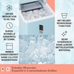 Klarstein Eiswürfelmaschine – Schneller Ice Maker mit 12kg/24h & Selbstreinigung – Bild 3