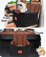 GL GLENSLAVE Hundeautositz für kleine/mittlere Hunde – Memory Foam mit 2 Sicherheitsgurten – Bild 5