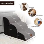 CALIYO Hundetreppe 3 Stufen 60×40×40 cm – Gelenkschonende Haustierrampe für Bett & Couch – Bild 4